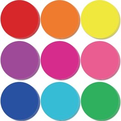 108 Pcs 5.5 Inch Assorted Color Circle Paper Cutouts Round Die Cut Classroom