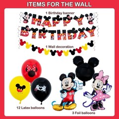 Mickey and Minnie Mouse Birthday Decorations Set NEW