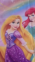 RARE HTF Authentic Classic Disney Princess Rainbow Birthday Photo Backdrop