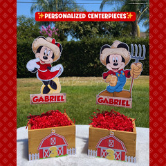 Mickey Farm Centerpieces, Mickey Mouse birthday Party Supplies, Mickey & Minnie