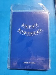 Navy Blue White Black Happy Birthday Banner 📦