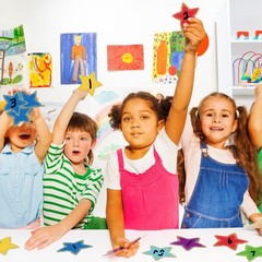 108 Pcs 3.5 Inch Small Confetti Star Cutouts for Classroom Bulletin Board