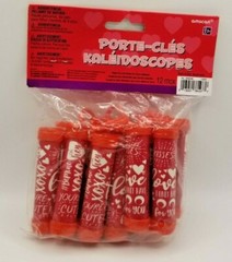 Kaleidoscope Keychains Red Heart Hashtags ## Pack of 12 NEW SEALED