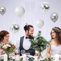 Elegant 3.28 ft Tinsel Fringe Curtains – Perfect Decoration for Any Celebration
