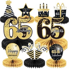 9 Pieces 65th Birthday decorations 65th birthday centerpieces for Tables Deco…