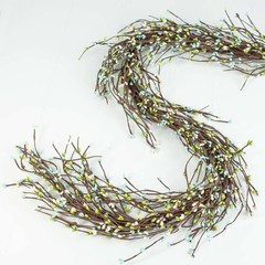 Spring Blue White and Green Artificial Pip Berry Garland, 72 Inches, Rustic