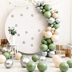 Sage Green Balloons 129Pcs Different Sizes 18 12 10 5 Inch, Olive Green Latex Ba
