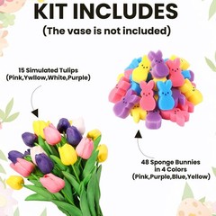JOICEE Easter Decorations, 15pcs 16.54 x 5.1 x 2.36 inches, Multi Color