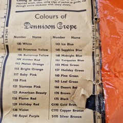 Vintage Winfield & Dennison Crepe Paper in Original Packets Orange & Black