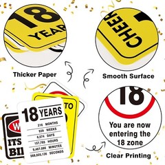 WERNNSAI 18th Birthday Party Decorations – 9PCS Wall Signs Funny Tags for Tee…