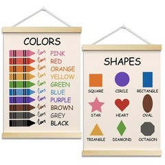 Shapes Colors Posters Hanger Frame for Classroom Hanging Poster for Classroom…