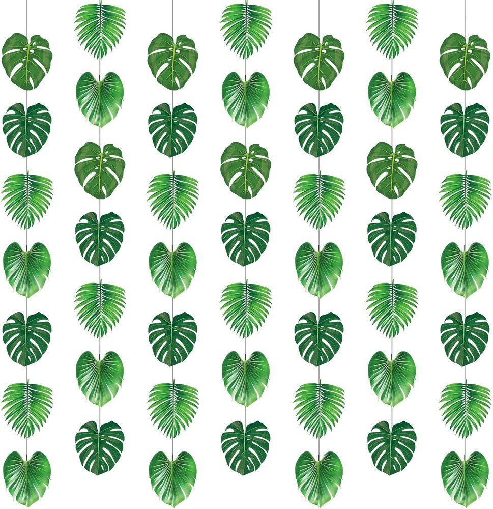 Tropical Garlands 2026 Vbs Party Decorations Rainforest Palm Leaves Garland