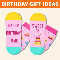 Birthday Gift Socks Sweet 16 18 Year Old Gifts for Teen Girls Boys