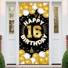 Happy 16Th Birthday Decorations for Boys and Girls, 16 Years Old Birthday Fabric