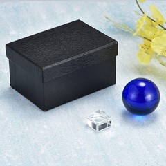1Set 50mm/2″ K9 Crystal Ball Decorative Ball w Box and Crystal Stand Dark Blue