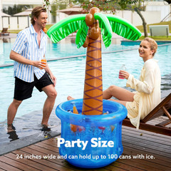JOYIN 60″ Inflatable Palm Tree Cooler, Beach Theme Decor, Pool Party Decorations