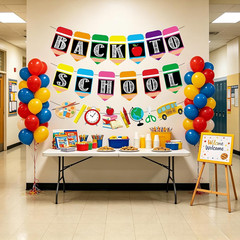 Back to School Decorations Banner for Classroom Teacher Office | First Day of Sc