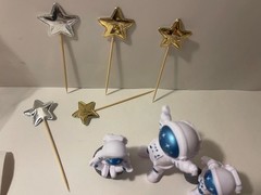 22 Pc Astronaut Cake Topper Set Space Theme Spaceman Birthday Party Decor