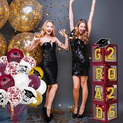 Graduation Decorations Class of 2026 – Maroon and Gold Graduation Decorations…