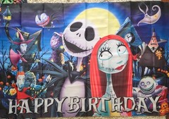 Nightmare Before Christmas Party Supplies Birthday Wall Banner + Balloons Jack