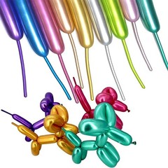 10/100pcs Long Modeling Latex Balloons DIY Birthday Wedding Party Metal Glossy