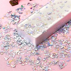 Holographic Star Moon Confetti Iridescent Glitter Foil for Party Decor