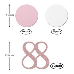 200 PCS Rose Gold 88 Confetti 88th Glitter Birthday Anniversary Decor
