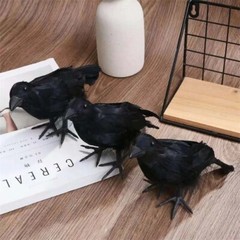 Halloween Decoration Scary Fake Crow Garden Home Party Accessory