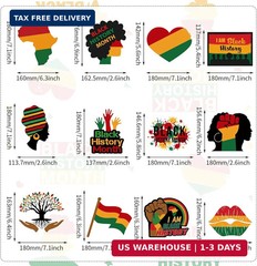 24 Pcs Black History Month Hanging Swirls Party Decoration African American Hang