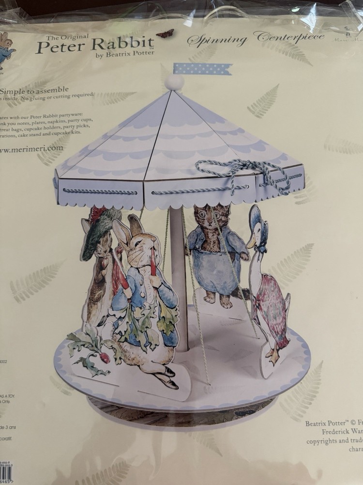 Beatrix Potter Peter Rabbit Spinning Centerpiece Party Decor Birthday