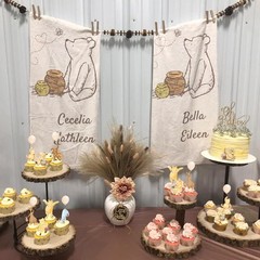 48 Pcs Winnie Cupcake Toppers Classic Pooh Baby Shower Decorations Cute Cake