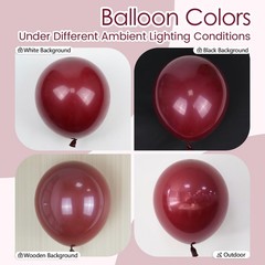 Burgundy Balloons 12 inch Maroon Balloons 50pcs Party Balloons for Birthday
