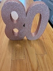 Rose Gold Sparkly Number 80 Party Supplies