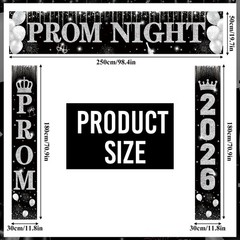 SmoothNovelty 3 Pcs Prom Night Decorations 2026 Graduation Party multicolor