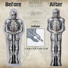 Knight Party Balloons Medieval Castle Decorations Supplies Aluminium Foil Ballo