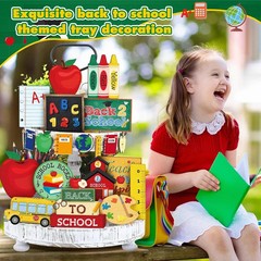 19 Pcs Back to School Decorations Back to School Tiered Tray Decor Fun Appreciat