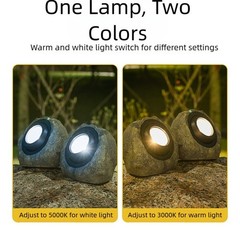 Waterproof Solar Stone Lamp IP65 LED for Garden Patio Pathway Outdoor Use