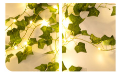 Fake Plants Vines,33ft 100 LED Artificial Ivy Garland with Fairy Lights,for Home