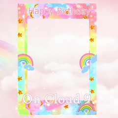 on Cloud 9 Birthday Decoration Colorful on Cloud 9 Party Supplies Rainbow on Clo