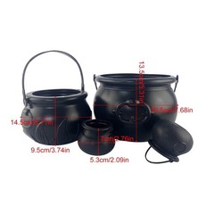 Halloween Party Essential Witch Cauldron Kettles 4Size for Candy Holders
