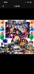 Anime Demon Slayer Party Decoration Demon Slayer Birthday Balloon Plates