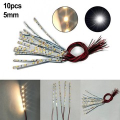 10pcs for Pre Wired White Strip 6 Led For SMD LED Light Flexible 12V ~ 18V