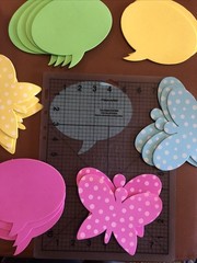 18 pcs Foam Cut Out, Spring Theme Bulletin Board Party Decoration, Quote Bubbles