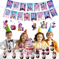 Anime Party Decorations, Cartoon Happy Birthday Decorations, Banner Suit,