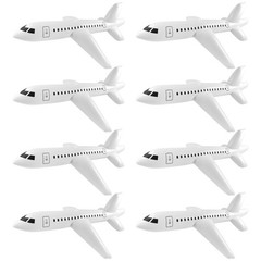 8 Pieces Balloon 40 Inch Large Inflatable Plane Balloon White Plane Toy Float A