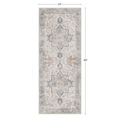 GENIMO Runner Rug 2×5 Non Slip Machine Washable 2′ x 5′ (Rectangular), Taupe
