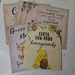 Classic Winnie The Pooh Party Table Signs 7 Pack 8″×10″