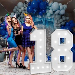 Number 18 Light Up Decoration – Anniversary Mosaic Frame