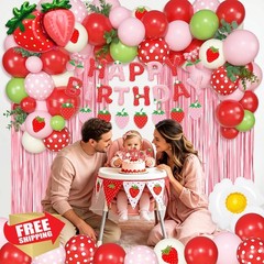 Ouddy Life Strawberry Decorations Red