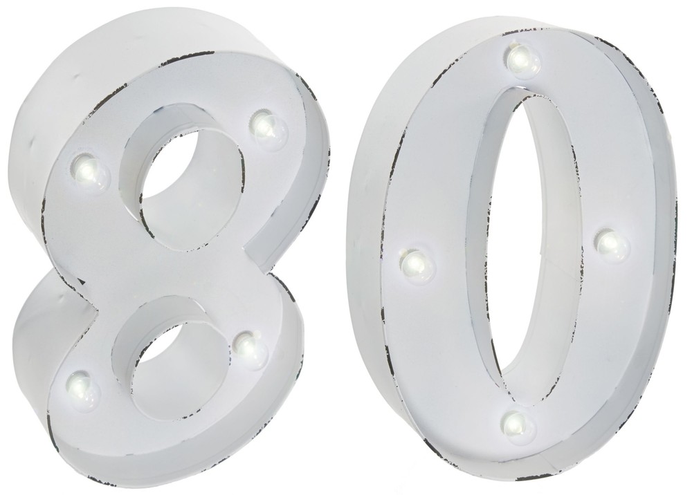 80th Birthday Party LED Light – Wall Mounted NEW